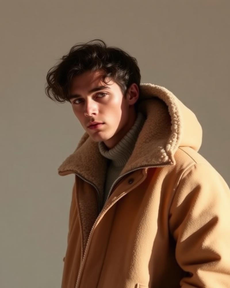Fleece-Lined Coach Jacket — Sand
