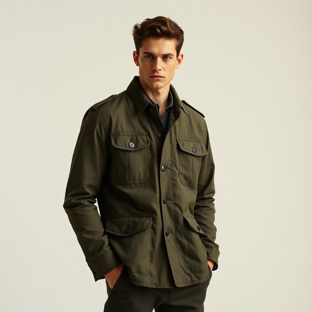 Waxed Canvas Field Jacket — Olive