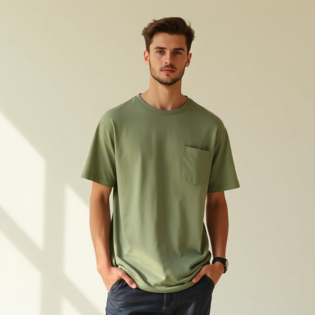 Relaxed Pocket Tee — Sage