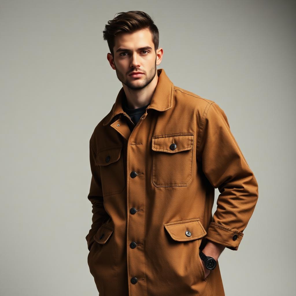 Canvas Chore Coat — Tan