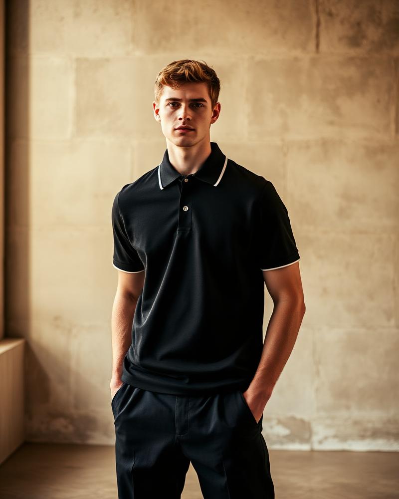 Heavyweight Rugby Polo — Black