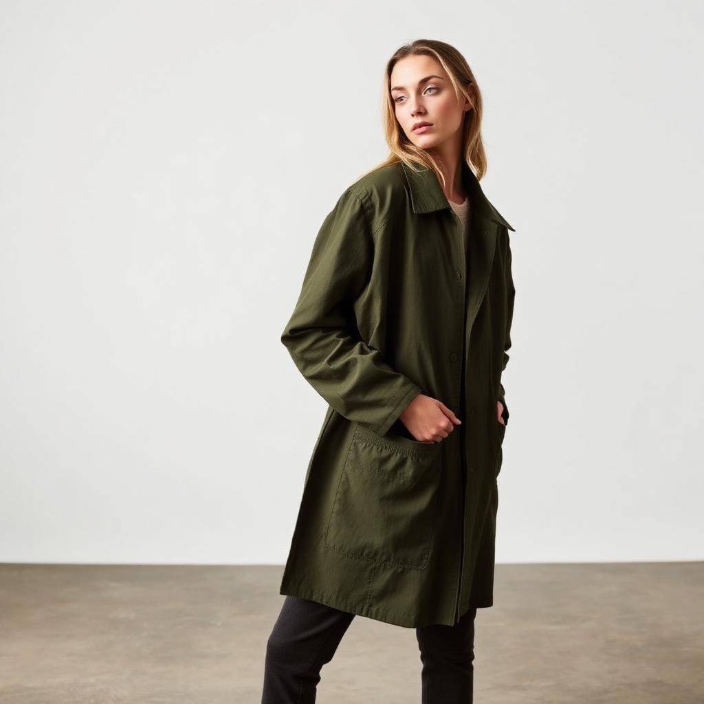 Women's Waxed Barn Jacket — Olive