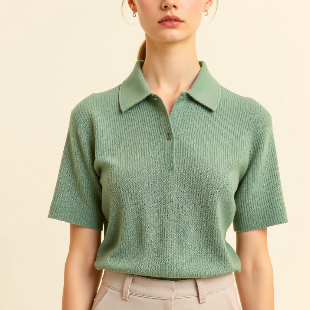 Women's Slim Knit Polo — Sage