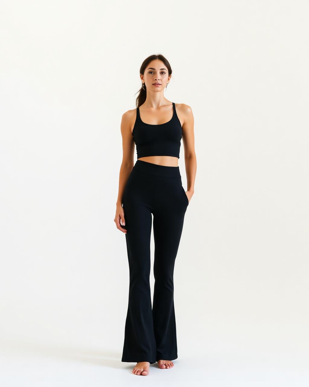 Women's High-Rise Flare Pant — Black