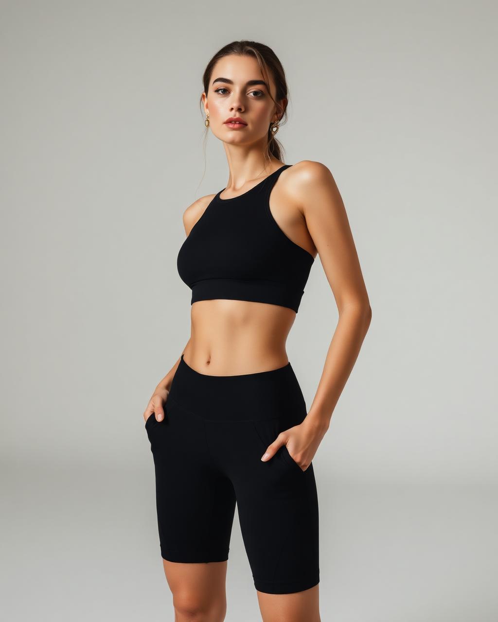 Women's High-Rise Bike Short — Black