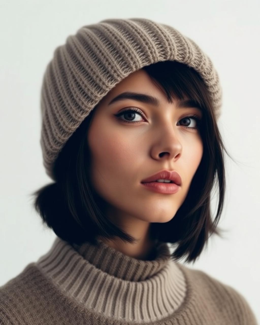 Women's Ribbed Knit Beanie — Oat