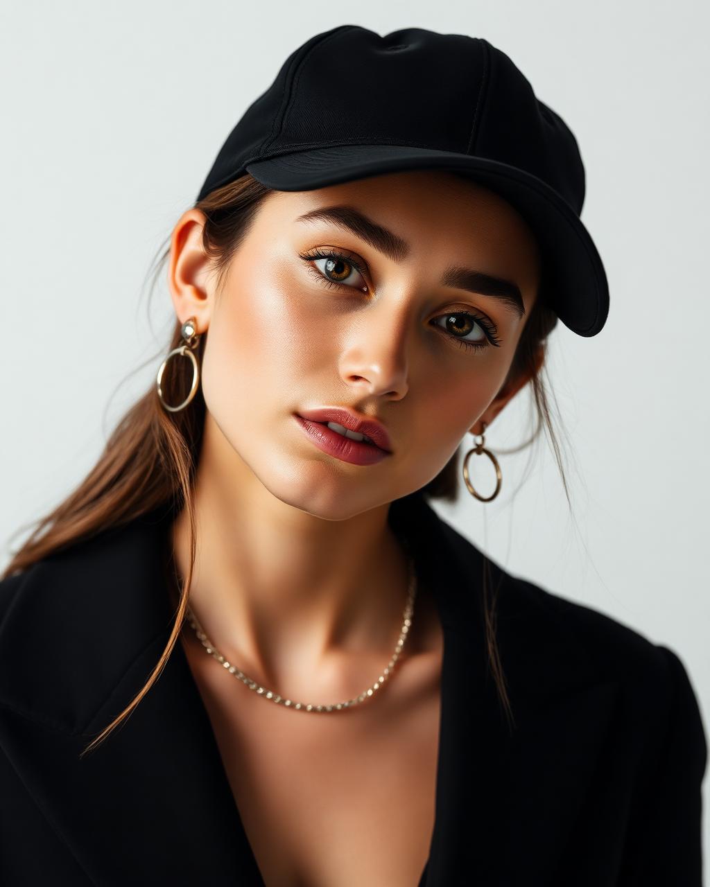 Women's Cotton Baseball Cap — Black