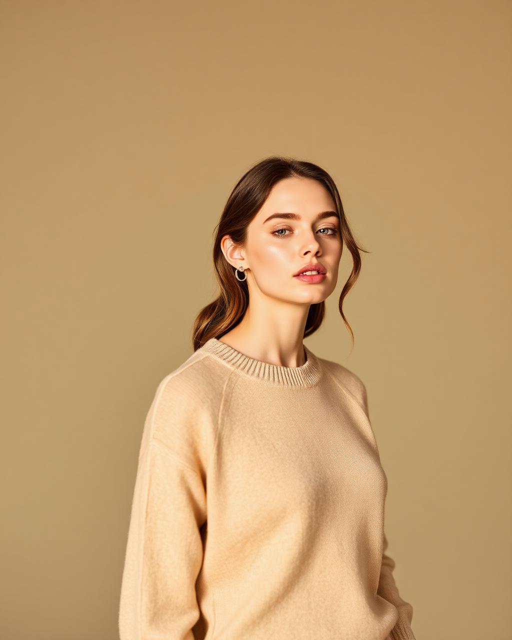 Women's Cashmere Crewneck — Oat