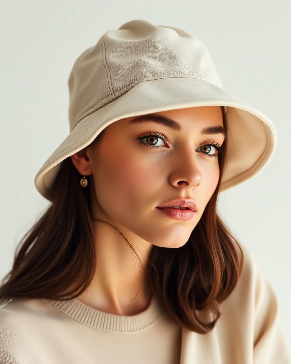 Women's Canvas Bucket Hat — Cream