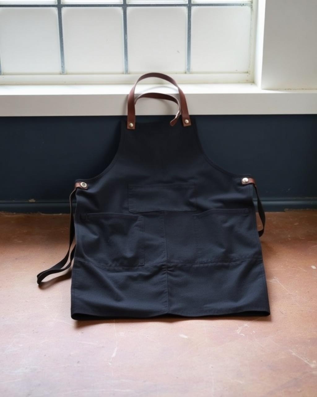 Waxed Canvas Shop Apron — Charcoal